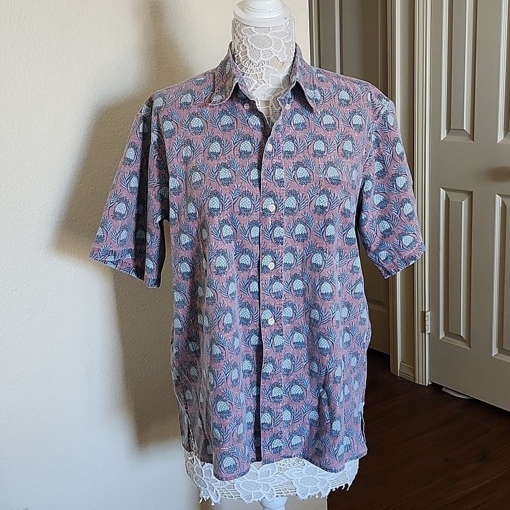 Reyn Spooner Aloha Hawaiian Vibes Shirt Size M Tropical Resort Wear